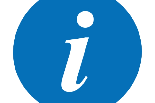 Blå cirkel med ett vitt gement i 